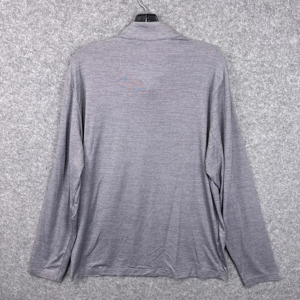 TravisMathew Pullover Quarter Zip Large Gray Nantucket Elephant Performance